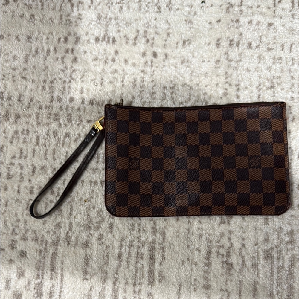 Louis Vuitton Brown Checkered Wristlet